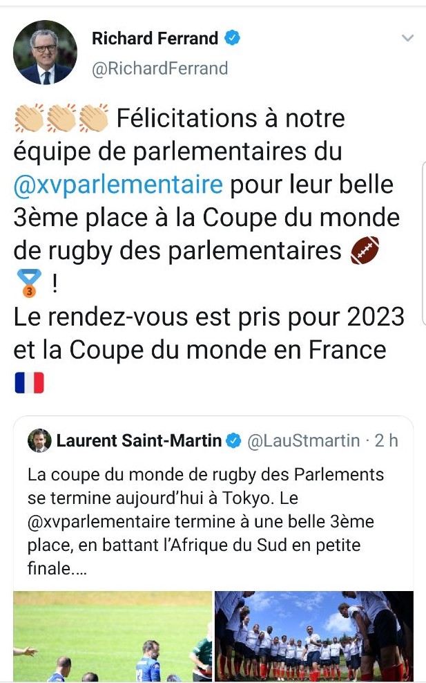 Tweet de Richard Ferrand 